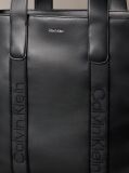 Black Jacquard Logo Laptop Tote Bag  Women