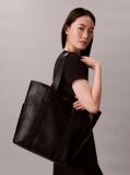 Black Jacquard Logo Laptop Tote Bag  Women