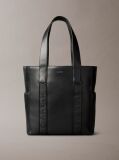Black Jacquard Logo Laptop Tote Bag  Women