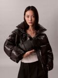 Black Convertible Jacquard Crossbody Handbag  Women
