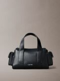 Black Convertible Jacquard Crossbody Handbag  Women