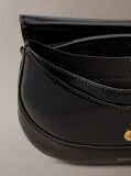 Black Engraved Linked Chain Shoulder Bag  Women