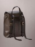 Brown Allover Emblem Logo Mini Backpack  Women