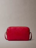 Red Glossy Foil Logo Crossbody Camera Bag  Women