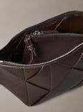 Brown Woven Emblem Shoulder Bag  Women