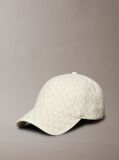 White Cotton Twill Adjustable Emblem Logo Cap  Women