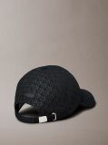 Black Cotton Twill Adjustable Emblem Logo Cap  Women