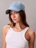 Denim Burnout Emblem Logo Denim Cap  Women