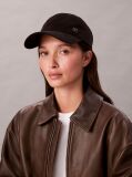 Black Emblem Monogram Logo Baseball Cap  Women