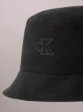 Black Canvas Signature Logo Bucket Hat  Women