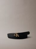 Multi Reversible Pebbled Leather Logo Belt  Women