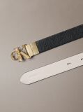Multi Reversible Pebbled Leather Logo Belt  Women