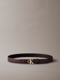 Brown Full Grain Leather Logo Belt  Women