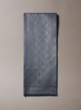 Blue Allover Emblem Logo Shine Scarf  Women