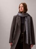 Blue Allover Emblem Logo Shine Scarf  Women
