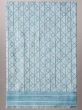 Blue Emblem Jacquard Square Modal Scarf  Women