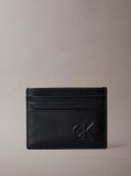 Black Sculpted Impression Card Case  Men