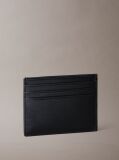 Black Sculpted Impression Card Case  Men