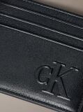 Black Sculpted Impression Card Case  Men