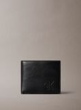Black Leather RFID Billfold Wallet  Men