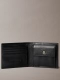 Black Leather RFID Billfold Wallet  Men