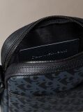 Black Textured Reporter Bag  Men