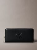 Black Zip Around Wallet  Women