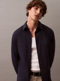 Blue Slim Stretch Button-Down Shirt  Men