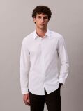 White Slim Stretch Button-Down Shirt  Men