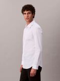White Slim Stretch Button-Down Shirt  Men