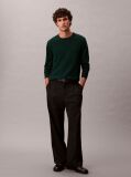 Green Merino Wool Classic Sweater  Men