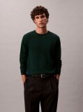 Green Merino Wool Classic Sweater  Men