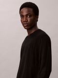 Black Merino Wool Classic Sweater  Men