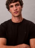 Black Short Sleeve Stretch Cotton Slim T-Shirt  Men