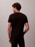 Black Short Sleeve Stretch Cotton Slim T-Shirt  Men