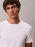 White Short Sleeve Stretch Cotton Slim T-Shirt  Men