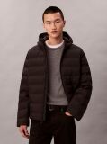Black Packable Embossed Logo Quilted Puffer Jacket  Men