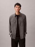 Grey Melange Button-Down Easy Shirt  Men
