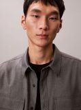 Grey Melange Button-Down Easy Shirt  Men