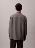 Grey Melange Button-Down Easy Shirt  Men