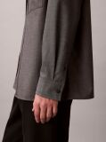 Grey Melange Button-Down Easy Shirt  Men