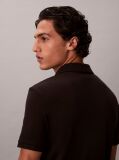 Black Supima Cotton Short-Sleeve Zip Polo  Men
