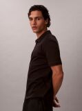 Black Supima Cotton Short-Sleeve Zip Polo  Men