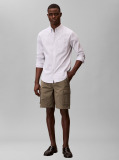 Green Cotton Twill Cargo Shorts  Men