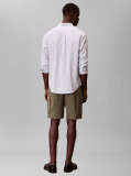 Green Cotton Twill Cargo Shorts  Men