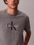 Grey Monogram Logo T-Shirt  Men