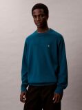Blue Relaxed Cotton Monogram Jumper  Men