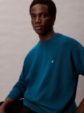 Blue Relaxed Cotton Monogram Jumper  Men