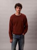 Red Relaxed Cotton Monogram Jumper  Men