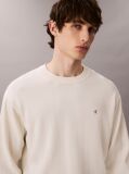 White Relaxed Cotton Monogram Jumper  Men